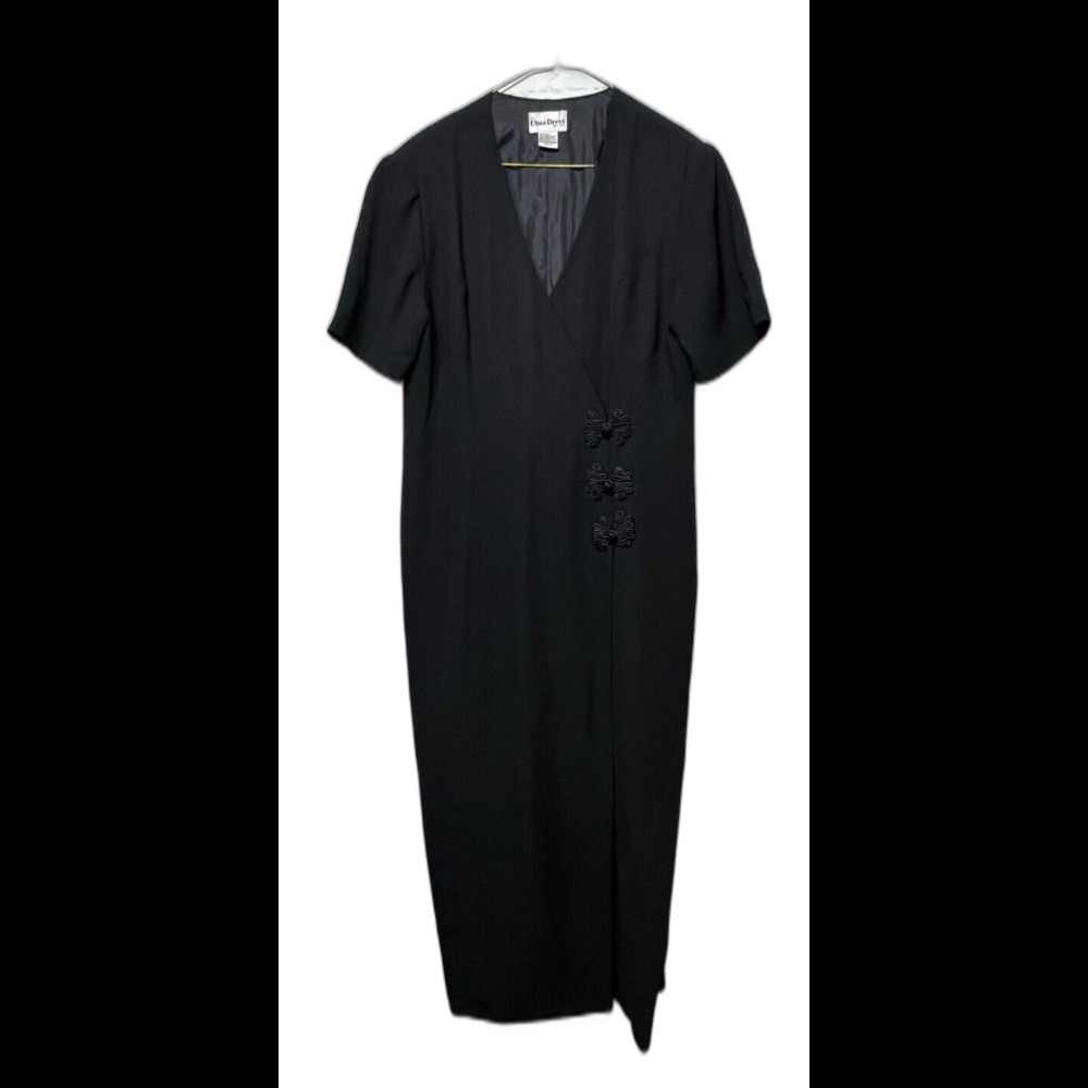 Vtg Oriental Wrap Dress ULTRA New York  Sz 12